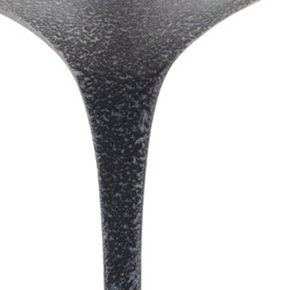 Set of Three Dark Gray Distressed Abstract Polyresin Tabletop Pillar Candle Holders HomeRoots