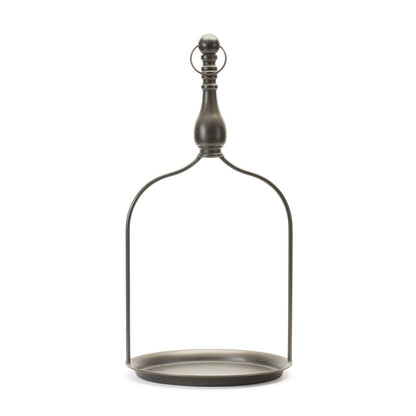 24" Brown Distressed Iron Tabletop Dish Candle Holder HomeRoots