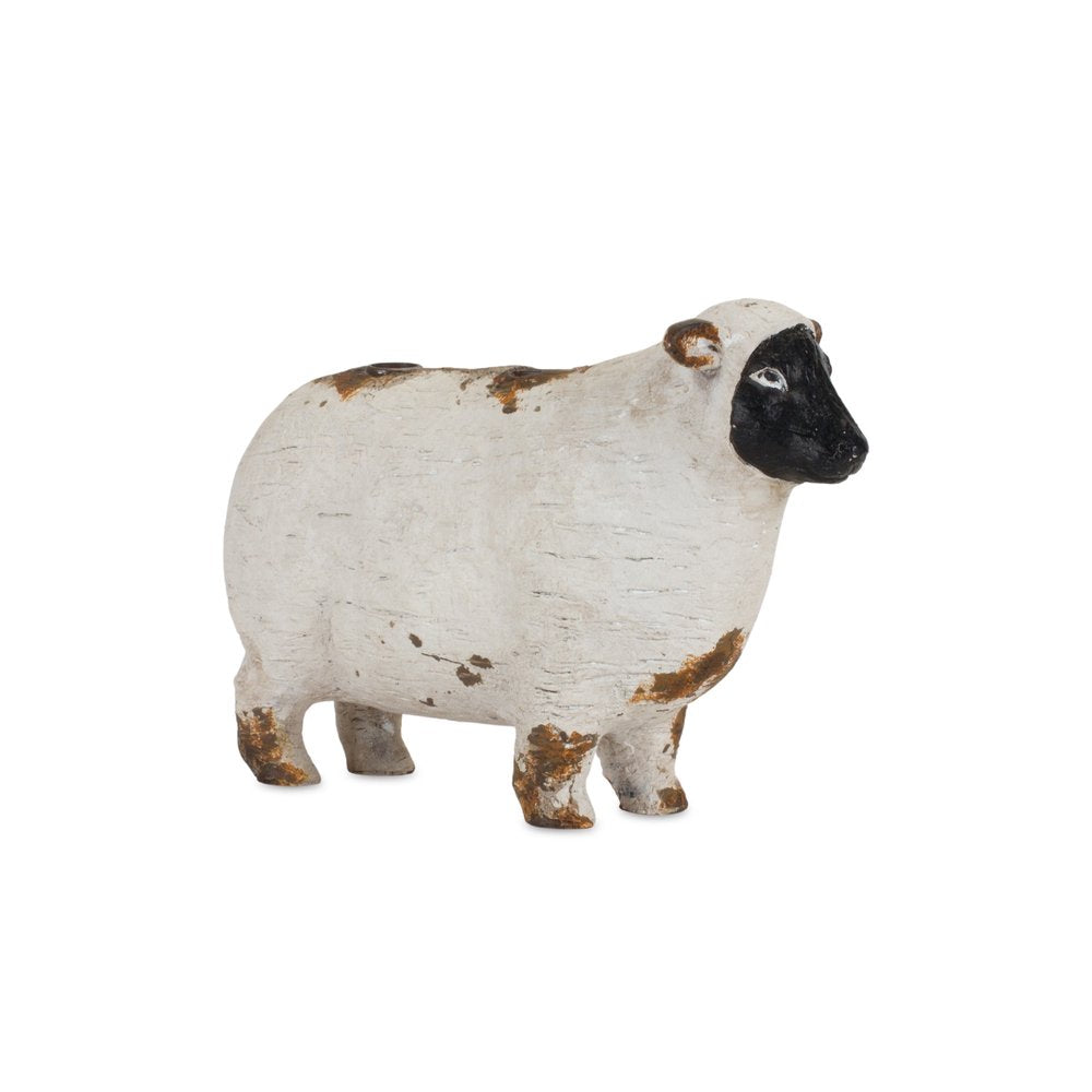 Set of Four Black and White Farm Animal Polyresin Tabletop Candleholders HomeRoots