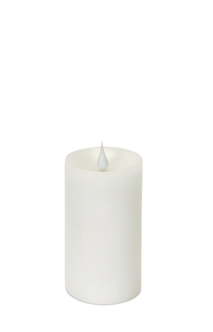 Set of Two White Flameless Pillar Candle