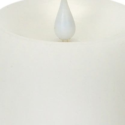 Set of Two White Flameless Pillar Candle