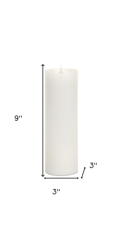 Set of Two White Flameless Pillar Candle