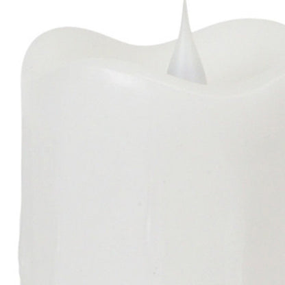Set of Two White Flameless Pillar Candle HomeRoots