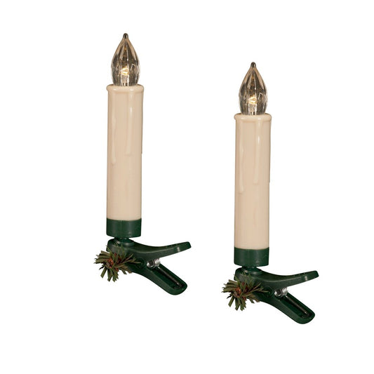 Set of Twentyfour Off White Flameless Christmas Taper Candle HomeRoots