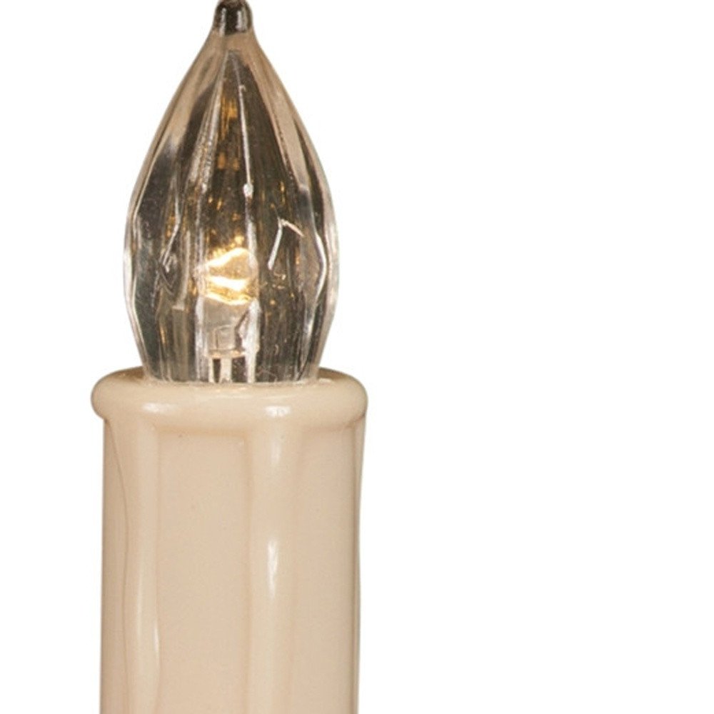 Set of Twentyfour Off White Flameless Christmas Taper Candle HomeRoots