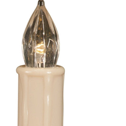 Set of Twentyfour Off White Flameless Christmas Taper Candle HomeRoots
