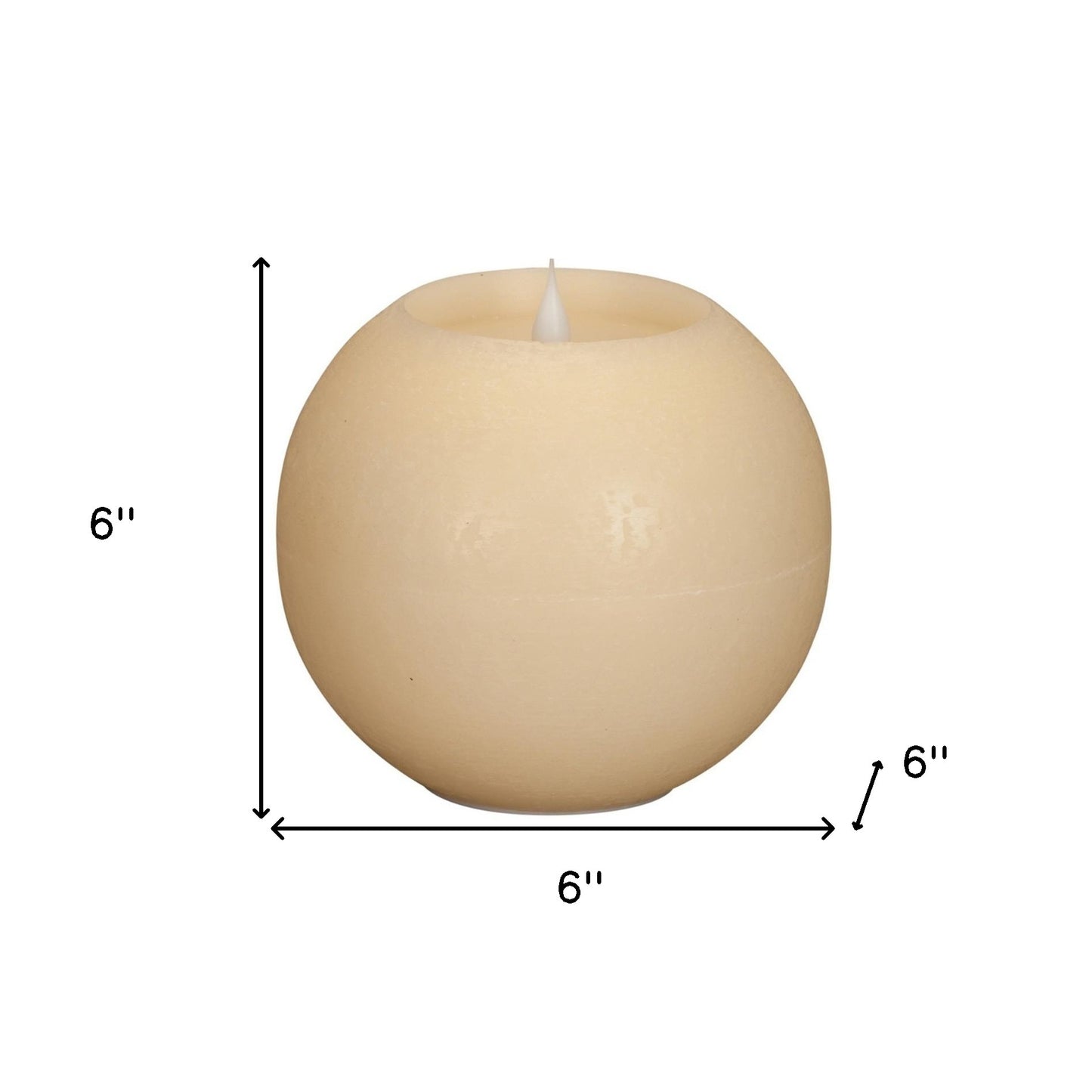 Set of Two Beige Round Flameless Designer Candle