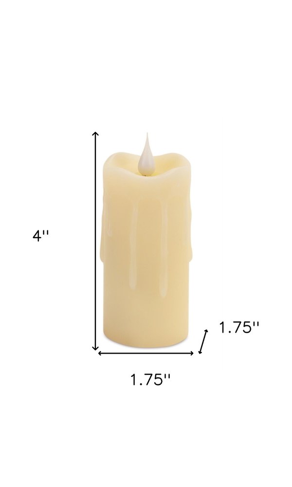 Set of Two Beige Flameless Votive Candle HomeRoots