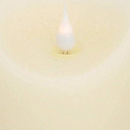 Set of Two Beige Flameless Pillar Candle HomeRoots