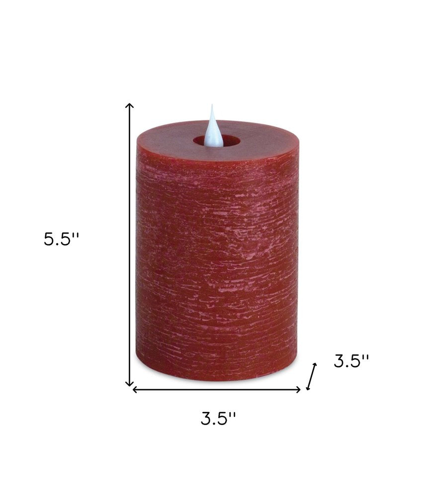 Set of Two Red Flameless Designer Candle HomeRoots