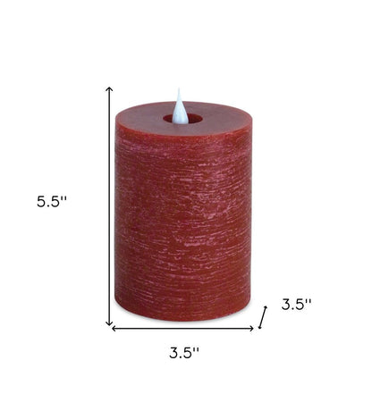 Set of Two Red Flameless Designer Candle HomeRoots