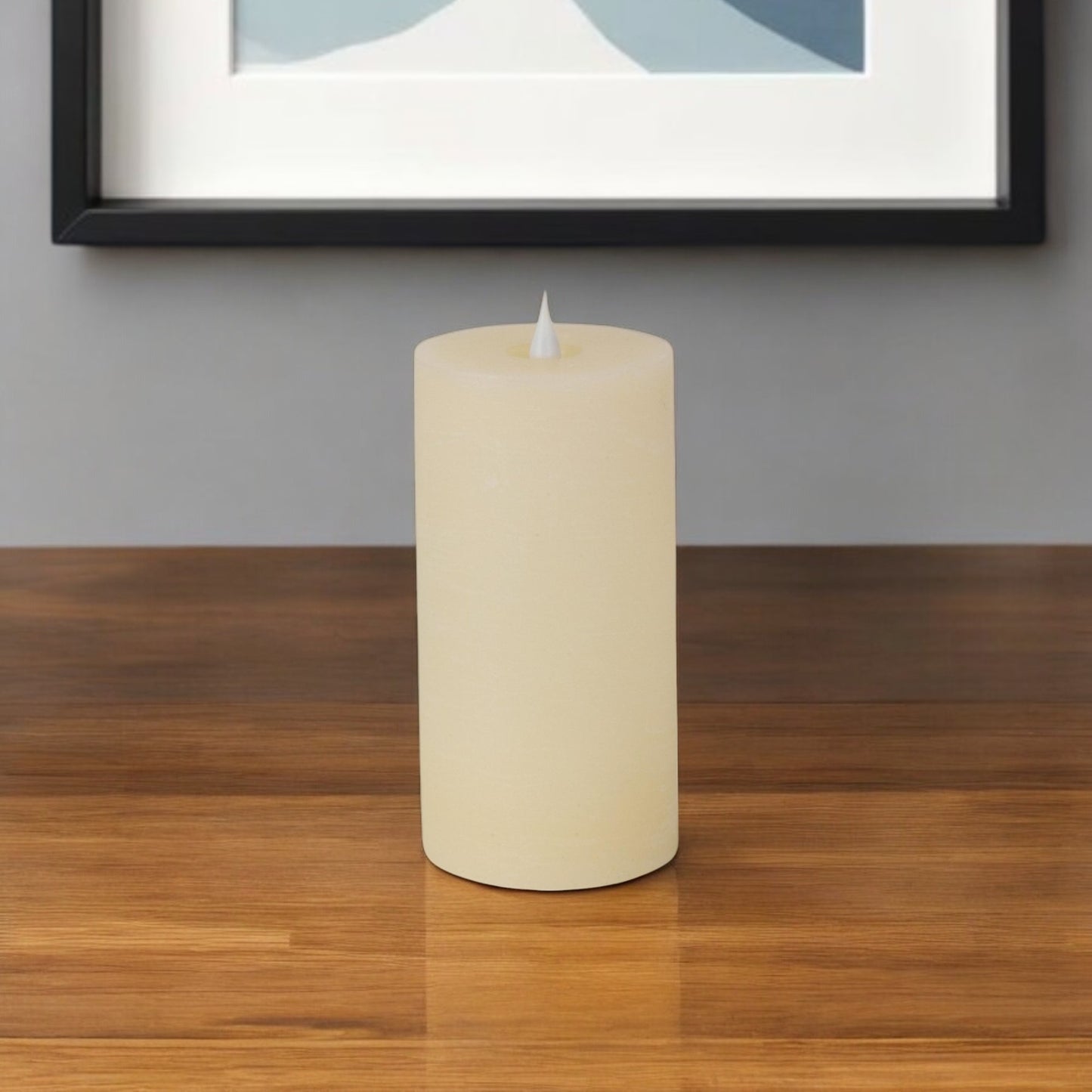 8" Beige Flameless Designer Candle