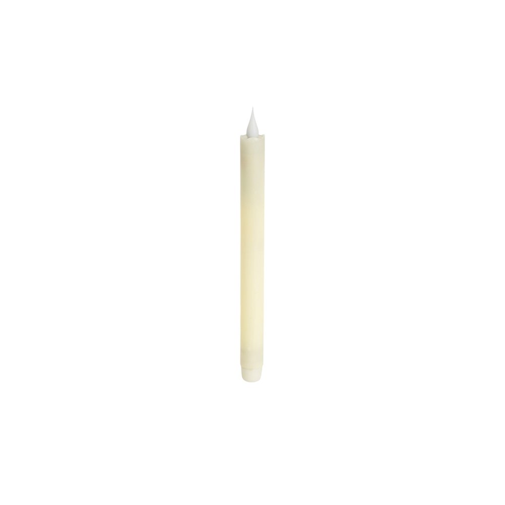 Set of Four Beige Flameless Taper Candle HomeRoots