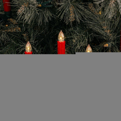 Set of Twentyfour Red Flameless Christmas Clip On Taper Candle HomeRoots