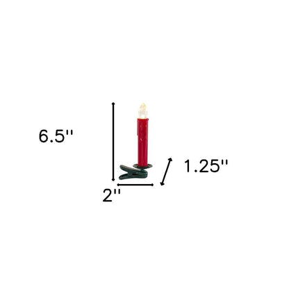 Set of Twentyfour Red Flameless Christmas Clip On Taper Candle HomeRoots