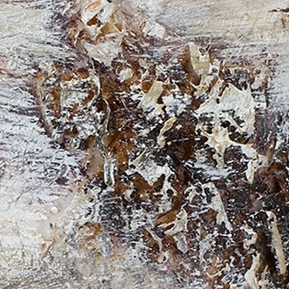 Set of Two Beige and Ivory Faux Birchwood Flameless Pillar Candle HomeRoots