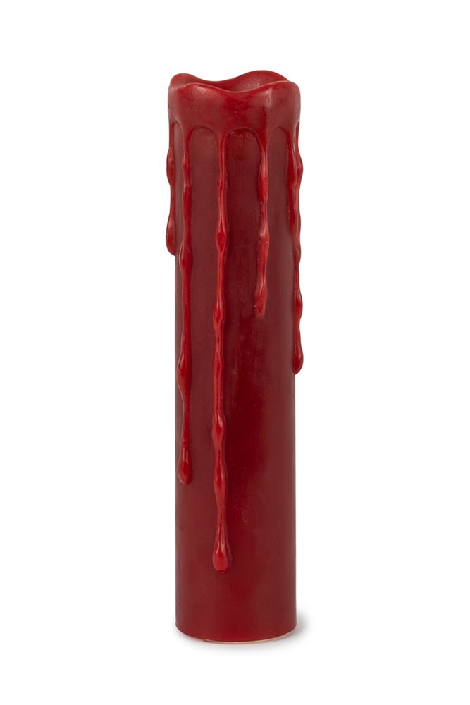 Set of Two Red Flameless Pillar Candle HomeRoots