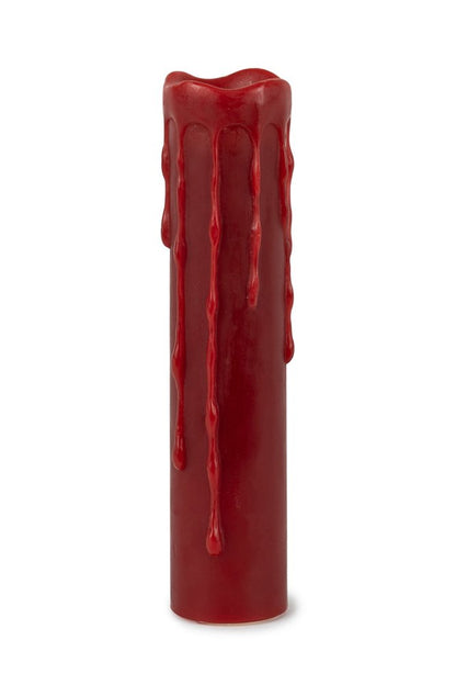 Set of Two Red Flameless Pillar Candle HomeRoots