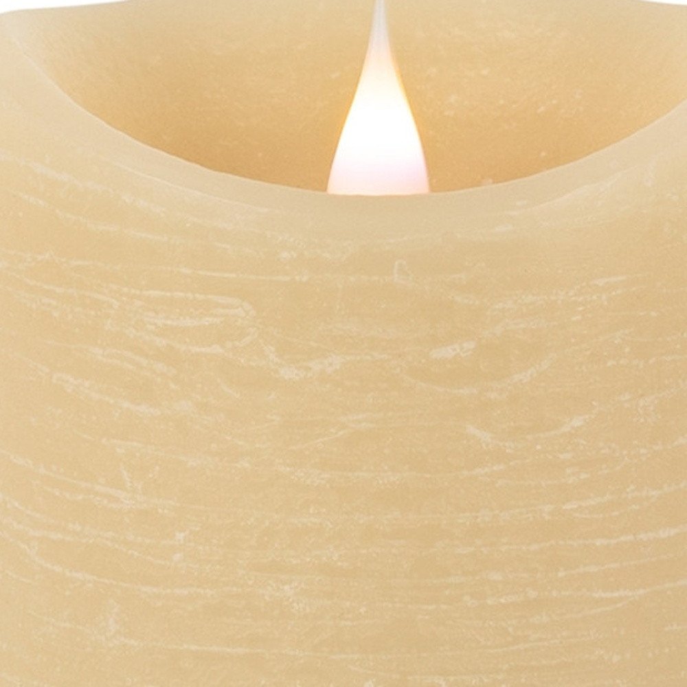 Set of Two Beige Flameless Designer Candle HomeRoots