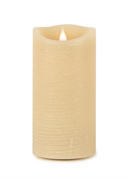 7" Beige Flameless Pillar Candle