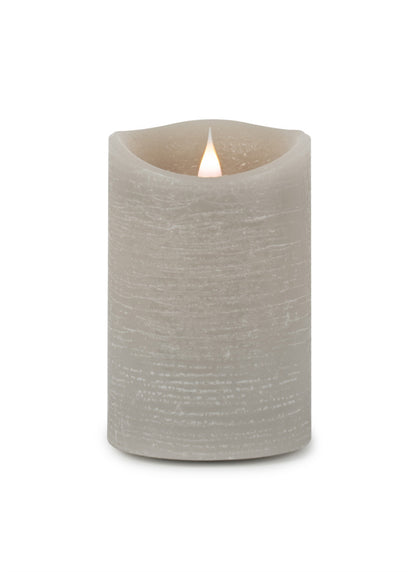 Set of Two Gray Flameless Designer Candle