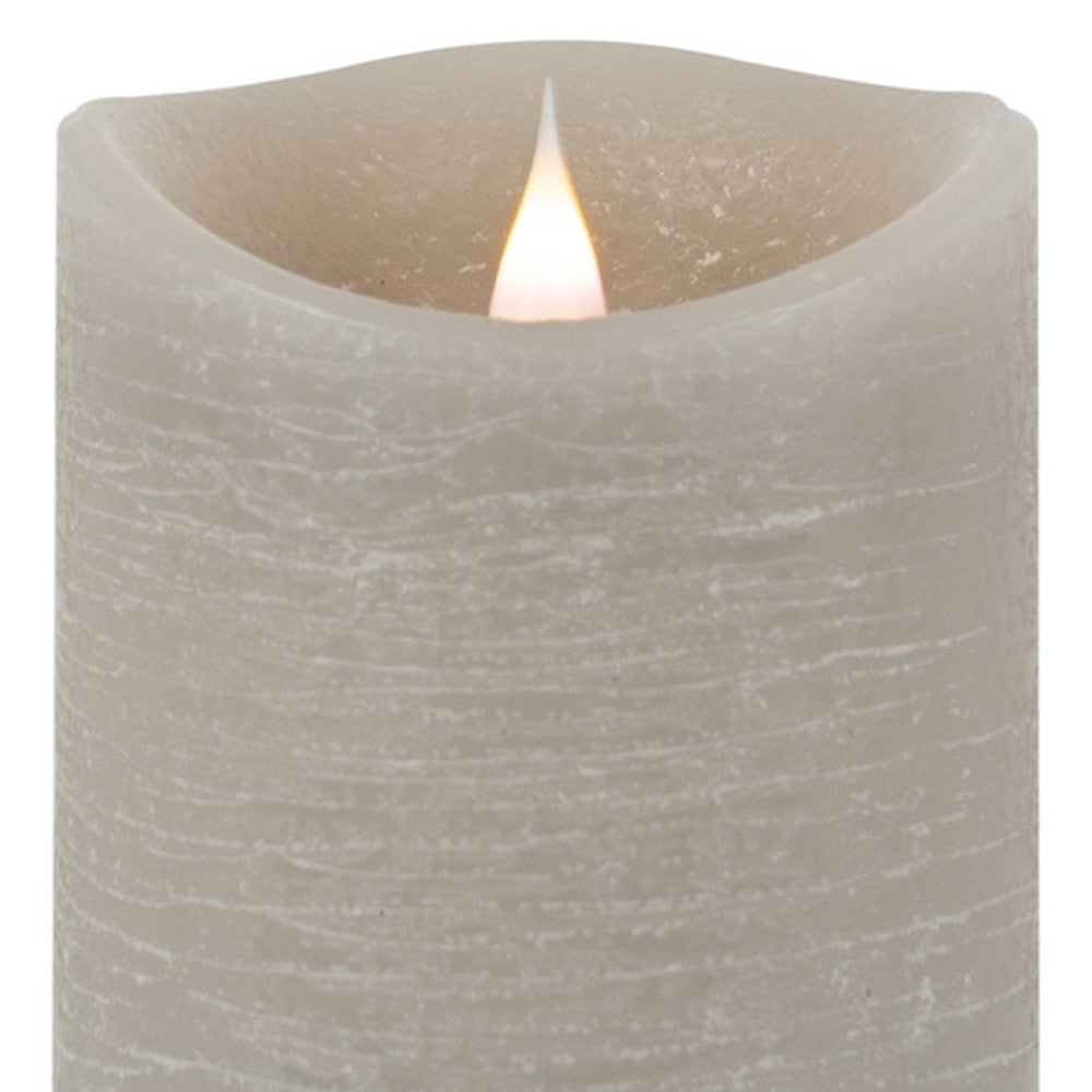 Set of Two Gray Flameless Designer Candle