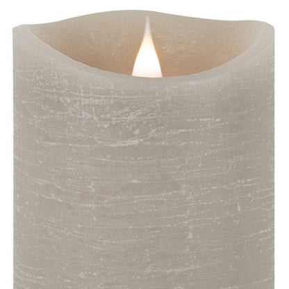 7" Gray Flameless Designer Candle HomeRoots
