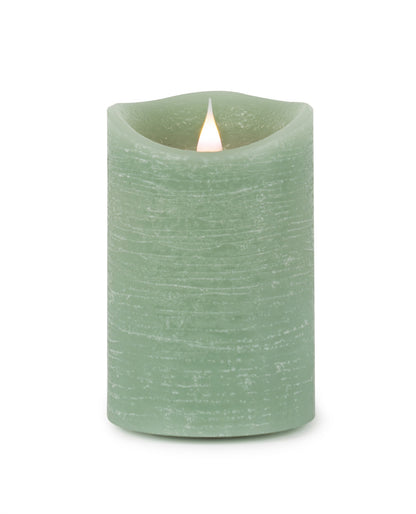 Set of Two Green Flameless Designer Candle