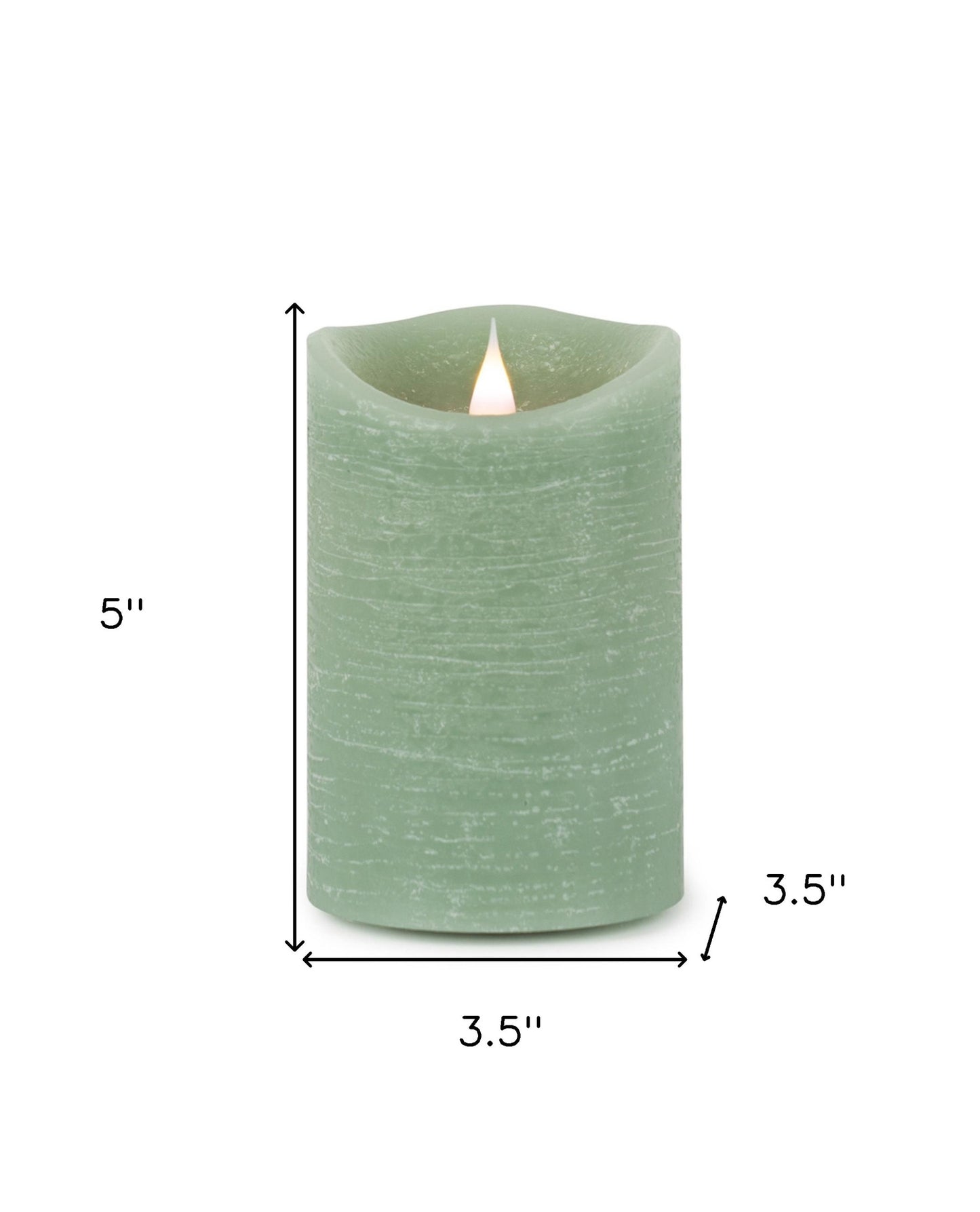 Set of Two Green Flameless Designer Candle