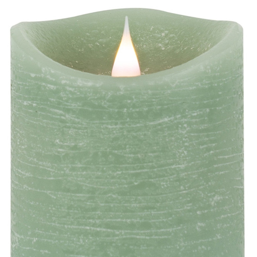 Set of Two Green Flameless Designer Candle