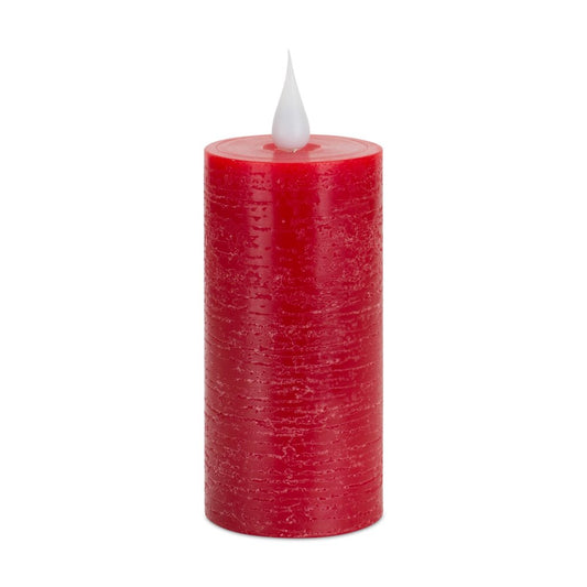 5" Red Flameless Pillar Candle HomeRoots