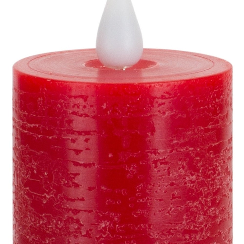 5" Red Flameless Pillar Candle HomeRoots