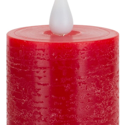 5" Red Flameless Pillar Candle HomeRoots