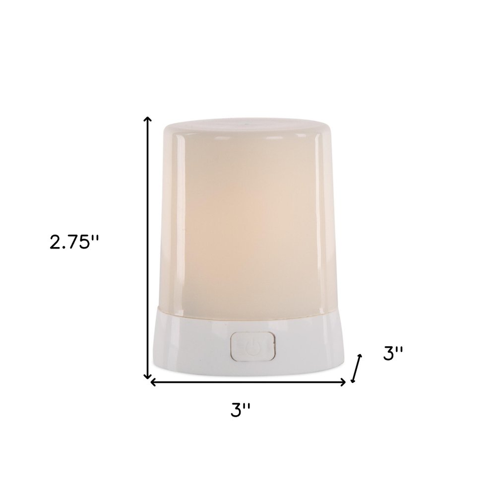 3" White Flameless Designer Candle HomeRoots