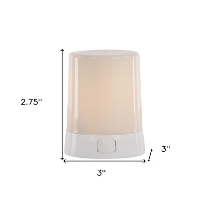 3" White Flameless Designer Candle HomeRoots