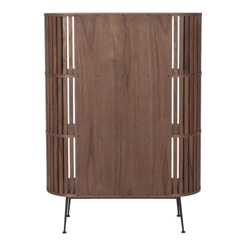 57" Natural and Brown Wood Three Tier Bookcase HomeRoots