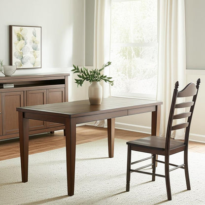 Espresso Wood Ladder Back Dining Side Chair HomeRoots