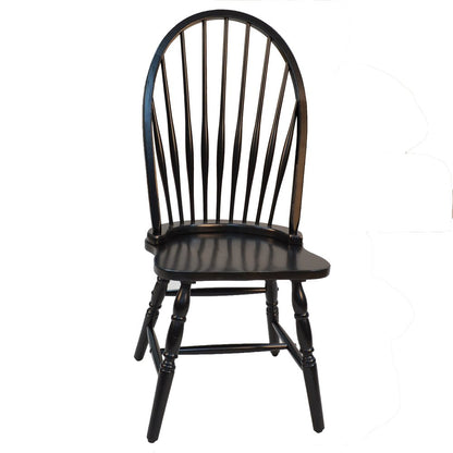 Black Wood Windsor Back Dining Side Chair HomeRoots