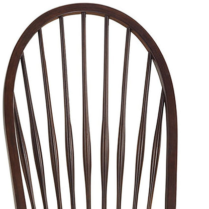 Espresso Wood Windsor Back Dining Side Chair HomeRoots