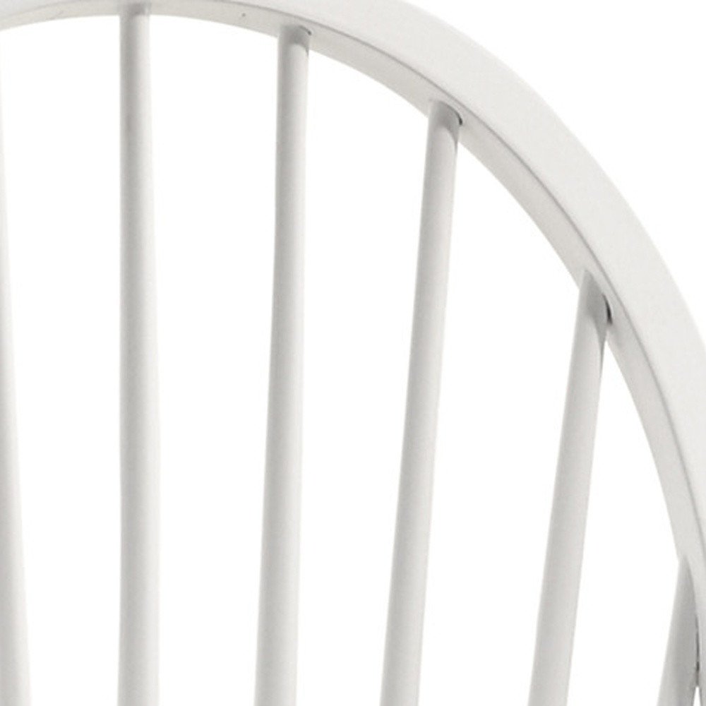 White Wood Windsor Back Dining Side Chair HomeRoots