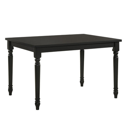 48" Black Solid Wood Dining Table HomeRoots