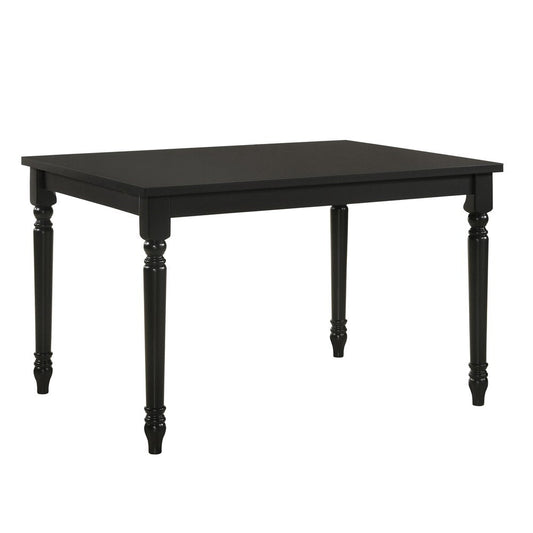 48" Black Solid Wood Dining Table HomeRoots