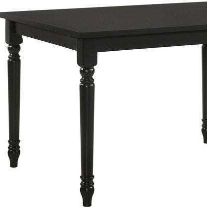 48" Black Solid Wood Dining Table HomeRoots
