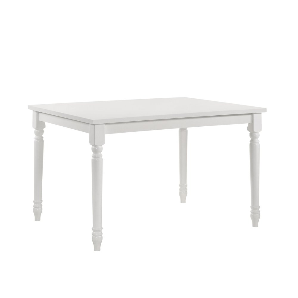 48" White Solid Wood Dining Table HomeRoots