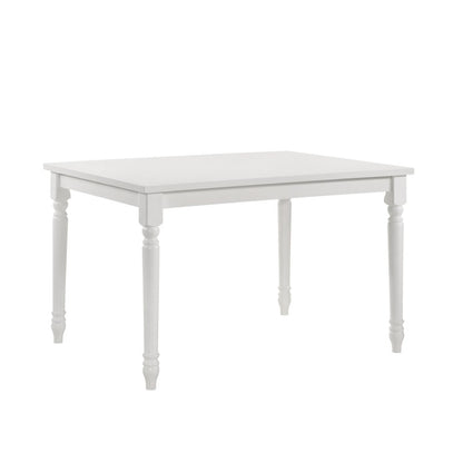 48" White Solid Wood Dining Table HomeRoots