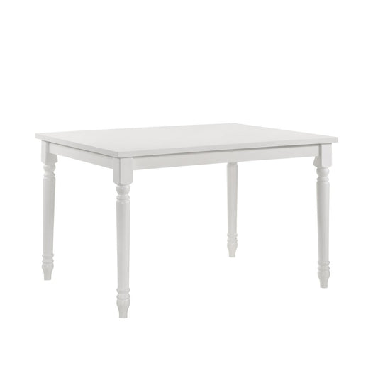 48" White Solid Wood Dining Table HomeRoots