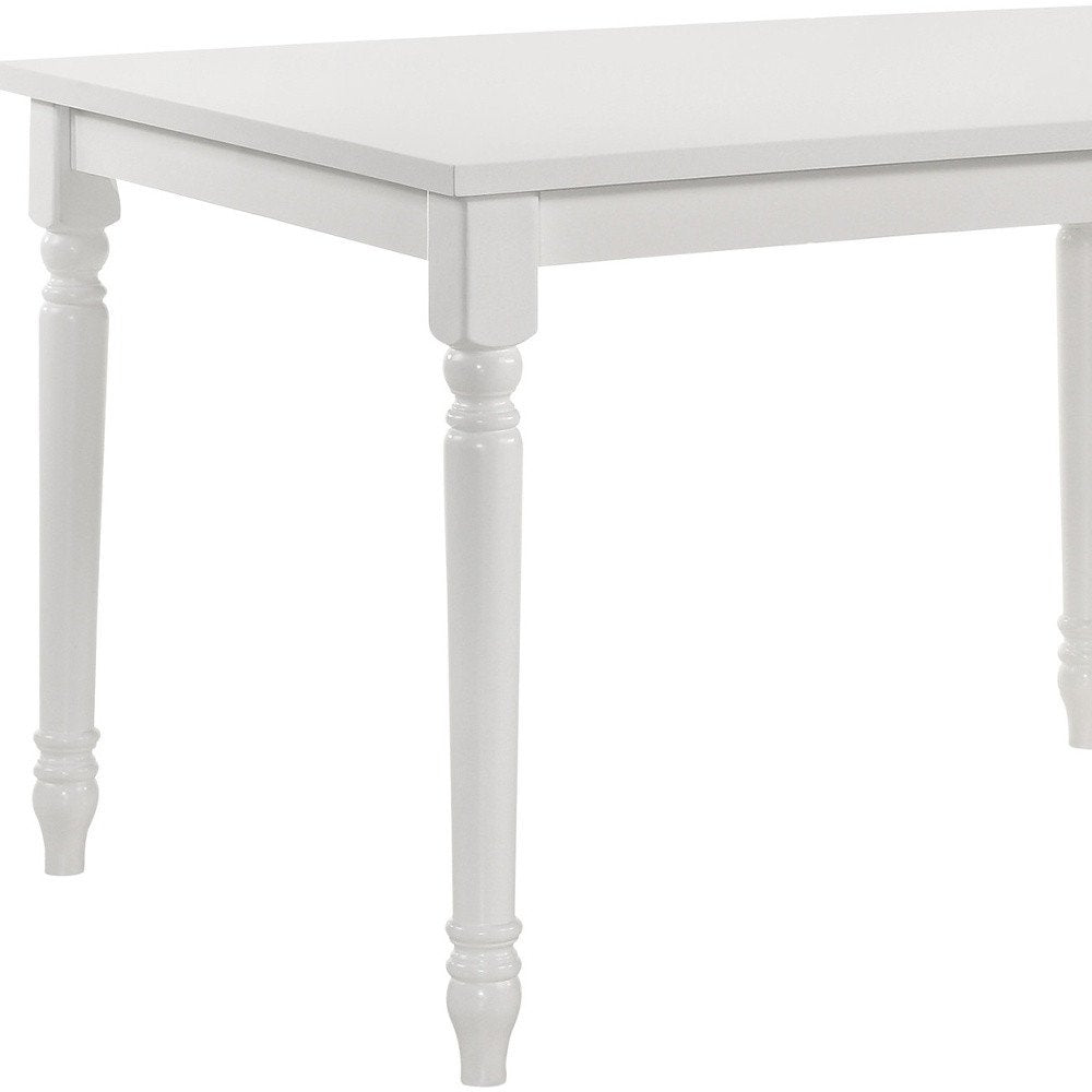 48" White Solid Wood Dining Table HomeRoots