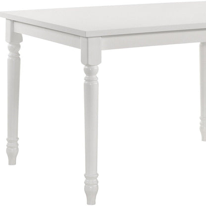 48" White Solid Wood Dining Table HomeRoots