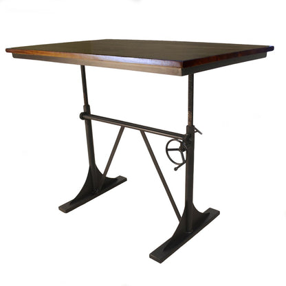 48" Brown And Black Solid Wood And Iron Trestle Base Dining Table HomeRoots