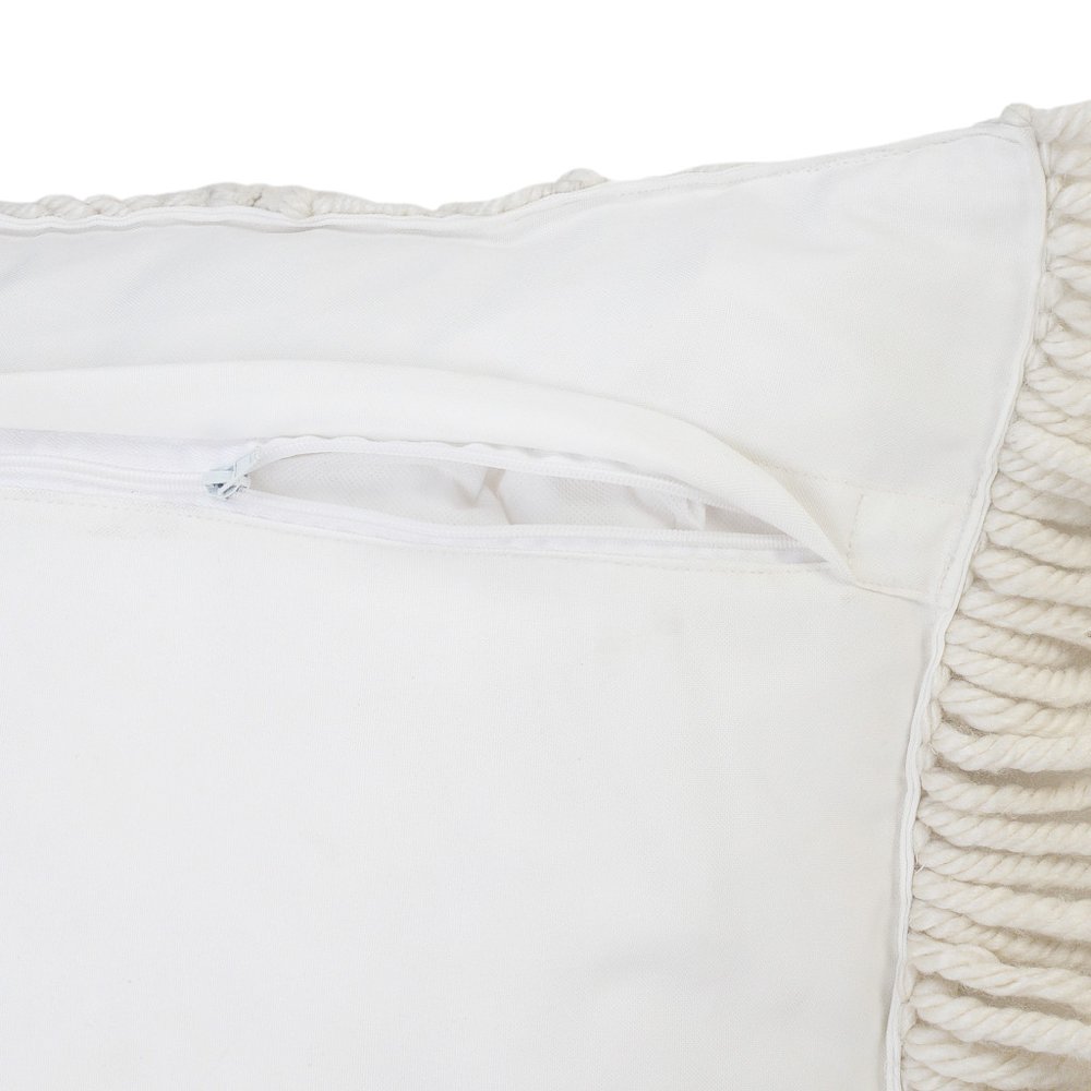 24" X 24" White Zippered Tropical Indoor Outdoor Throw Pillow — view 2